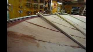 Steam Bending Mahogany Garboard Plank on Boat Preview Wooden Boat Restoration [upl. by Merari]