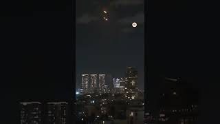 Sound of sirens and over Tel Aviv on October 1 2024 as Iran fired a salvo of missiles [upl. by Treb]