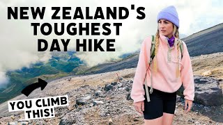 The HARDEST Hike We’ve Ever Done Mount Taranaki Summit Track  New Zealand [upl. by Ahsekyw]