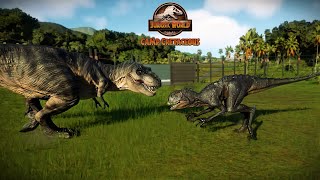 Scorpios Rex vs T Rex Epic Battle  Jurassic World Evolution 2 [upl. by Nirrac]