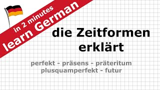 Erklärung der Zeitformen  Deutsch lernen konjugieren deutschlernen learngerman A1 A2 [upl. by Gerdeen489]