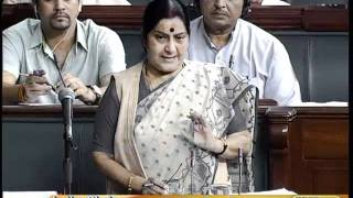 Loksabha Creation of Telangana State Smt Sushma Swaraj 05082011 [upl. by Randal]