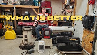 How I heat my garage I have tried many ways over the years Pros and Cons of each [upl. by Kienan]