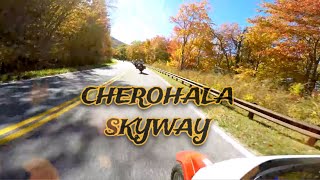 CHEROHALA SKYWAY IN 4 MINTUES FALL FOLIAGE CRF250L TIME LAPSE [upl. by Colwell315]