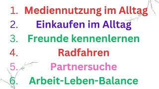 ArbeitLebenBalancePartnersuche Radfahren Freunde kennenlernenEinkaufen im AlltagMediennutzung [upl. by Airdua]