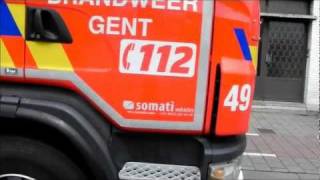 Brandweer Gent tankwagen Scania [upl. by Hardigg775]