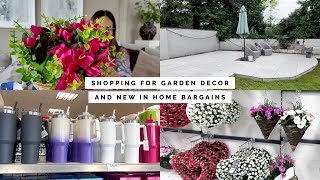 BUYING NEW ITEMS TO DECORATE OUR GARDEN  NEW IN DUNELM amp HOME BARGAINS SUMMER 2024 AND A HAUL [upl. by Gal]