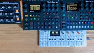 OP1 field  Digitakt Digitone with Song Mode  Moog Minitaur  Melodic House jam [upl. by Asusej565]