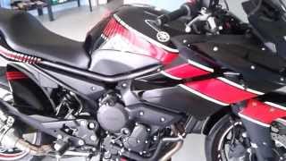 Yamaha Xj6 Diversion fz6r Akrapovic Exhaust [upl. by Nnylarak]