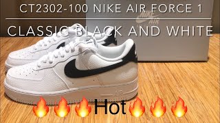 Nike Air force 1 “07” CT2302100 Classic WhiteBlack on feet [upl. by Icul]