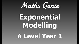 Exponential Modelling [upl. by Sugar]