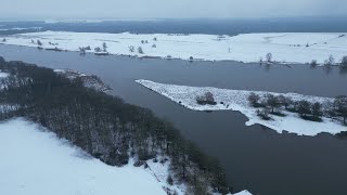 Die ELBE bei Altenzaun und viel Schnee  Januar 2023  4K [upl. by Abijah]