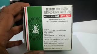 Glyciphage 1000 MG Tablet SR  Uses Dosage Side Effects Price [upl. by Elvie]