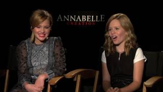 Talitha Bateman Lulu Wilson Interview for “ANNABELLE CREATION” [upl. by Drofnelg]