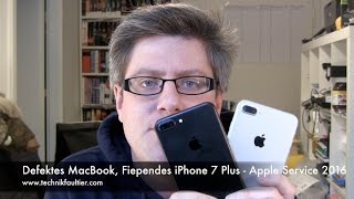 Defektes MacBook Fiependes iPhone 7 Plus  Apple Service 2016 [upl. by Anivla]