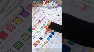 I watch this video 100 times 😱 Alcohol marker review shorts markers satisfying art ohuhu [upl. by Brozak19]