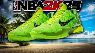 HOW TO MAKE Nike Kobe 6 Protro “Grinch” In NBA 2K25 Shoe Creator [upl. by Agnes]