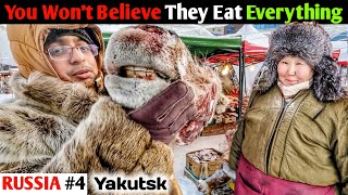 Insane Frozen Animal Market of Worlds Coldest City Yakutsk Russia 🇷🇺😱 [upl. by Aicilf908]