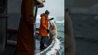 Met a very smug and arrogant little polar bear cuteanimal arcticanimal polar bear [upl. by Nadnerb]