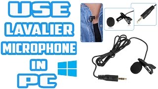 How to Use Lavalier Microphone in PC [upl. by Ellerred121]