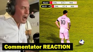 Commentators reaction to Messi free kick goal vs Dallas [upl. by Atin931]