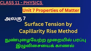 11th Physics TN 1 Surface Tension by Capillary Rise Method [upl. by Haerr]