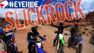 MOAB Slickrock amp Fins n Things Trails vs DRZ400 WR250 CRF450 everide [upl. by Sarine952]