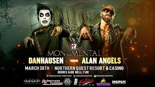 Danhausen vs Alan Angels FULL MATCH HGPL11 edit Relentless Wrestling Monumental [upl. by Yrret]