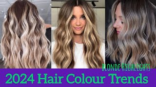 New Hair Colour Trends for winter  Top shades for blondes and brunette  newhaircolourtrends2024 [upl. by Staw]