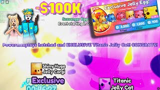 We Spent 100k to HATCH FIRST EVER TITANIC JELLY CAT Pet Sim X [upl. by Mccahill590]