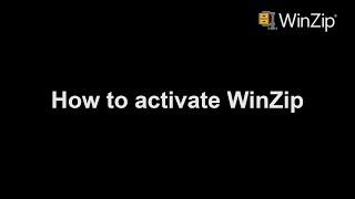 How to activate WinZip [upl. by Khano]