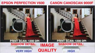 Perfection V600 vs CanoScan 9000f Scan Off [upl. by Nuoras]