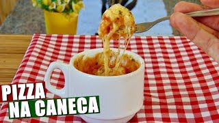 PIZZA NA CANECA SUPER FÁCIL RÁPIDA E DELICIOSA  Menino Prendado [upl. by Egwin]