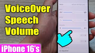 iPhone 1616 Pro Max How to IncreaseDecrease VoiceOver Speech Volume [upl. by Inah]