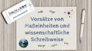 Vorsätze für Maßeinheiten und wissenschaftliche Schreibweise mit Zehnerpotenzen ineinander umrechnen [upl. by Madox]