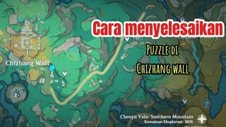 Cara menyelesaikan Puzzle di Chizhang wall quotGenshin Impactquot [upl. by Eibo]