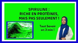 SPIRULINE  Bienfaits Utilisations Contreindications en 3 min [upl. by Eive]