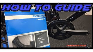 How To Replace Chainrings Shimano 4 Bolt Road Crankset [upl. by Ecyt734]