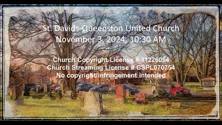 St DavidsQueenston United Church Live Stream November 3 2024 1030AM [upl. by Gregson]