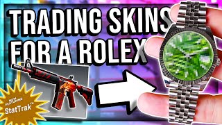 TRADING CS2 SKINS FOR A ROLEX [upl. by Aikemot]