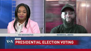 Liberians Vote in Presidential Election [upl. by Auqemahs]