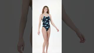 Sporti Sharkies Thin Strap One Piece Swimsuit 2240  SwimOutletcom [upl. by Dorree891]