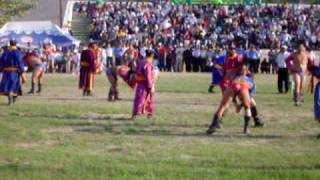 Lutte mongole au Naadam [upl. by Yunick]