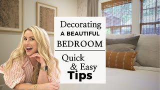 Decorating a Beautiful Bedroom  Quick amp Easy Tips [upl. by Nahallac]