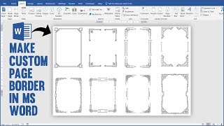 How to Make Custom Page Border Design in Ms Word  Page Border Design for Project [upl. by Prichard]