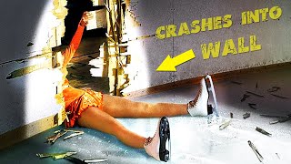 Figure Skaters Crashes into Wall Compilation [upl. by Iznek178]