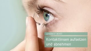 Kontaktlinsen einsetzen und rausnehmen  Tipps von Lensbest [upl. by Notsreik]