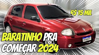 6 CARROS BARATOS USADOS ATÉ 15 MIL REAIS Pra Começar 2024 DE CARRO NOVO [upl. by Norvun]