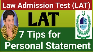 Personal Statement for Lat Test  How to write Personal Statement  7 Points to Remember [upl. by Bum126]