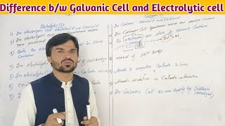 Difference between Galvanic Cell and Electrolytic Cell MT CHEMISTRY [upl. by Nuahsel101]